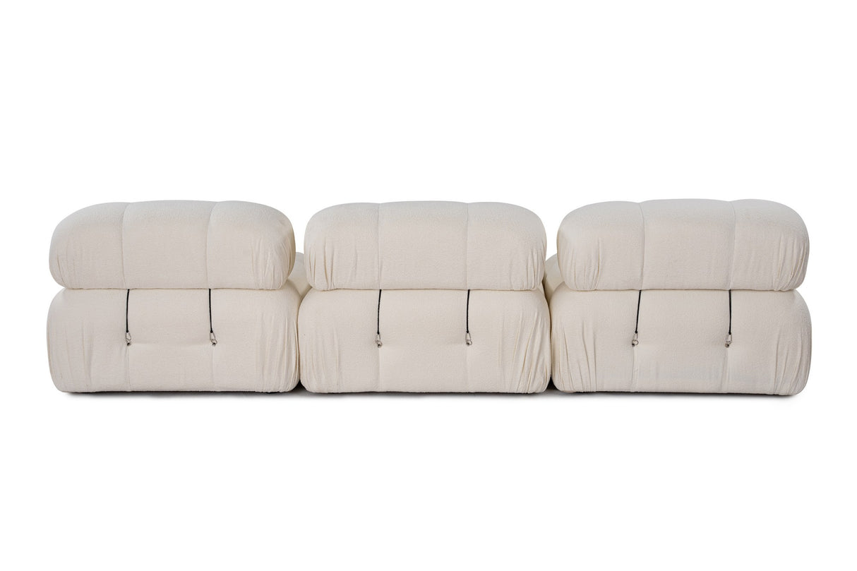 Banken - Modulaire bank 3 - zits Bubble bouclé wit - Dimehouse