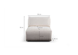 Sofia 3-seater sofa white 290 cm 100% polyester