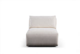 Sofia 3-seater sofa white 290 cm 100% polyester