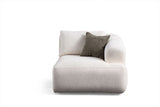 Sofia 3-seater sofa white 290 cm 100% polyester