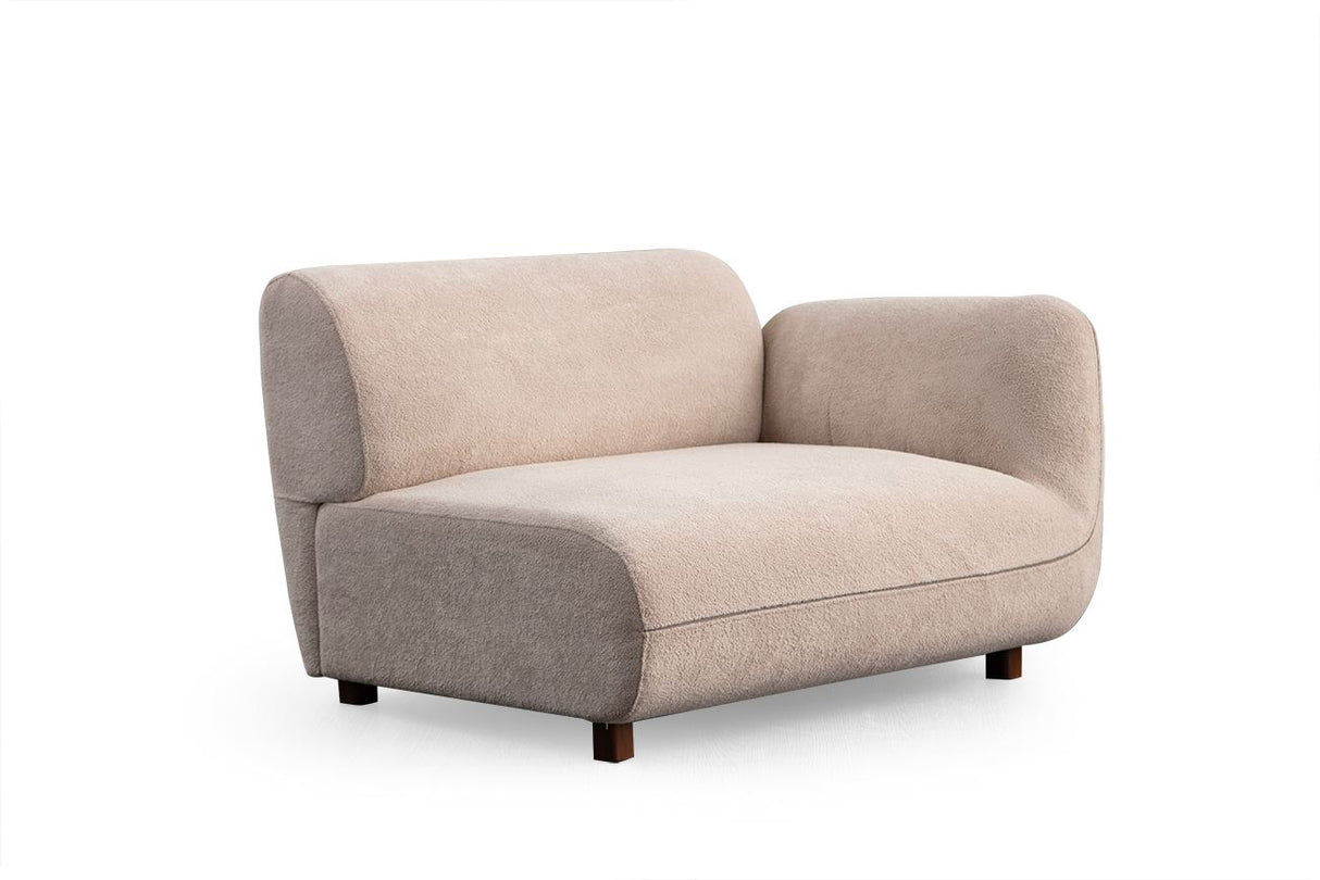Pavia 3-seater sofa in cream velvet 345 cm 100% polyester