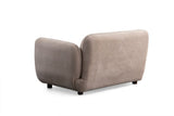 Pavia 3-seater sofa in cream velvet 345 cm 100% polyester