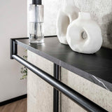 Coat rack Kimi 20-Hook Black Ceramic - With Rod and Hat Shelf 