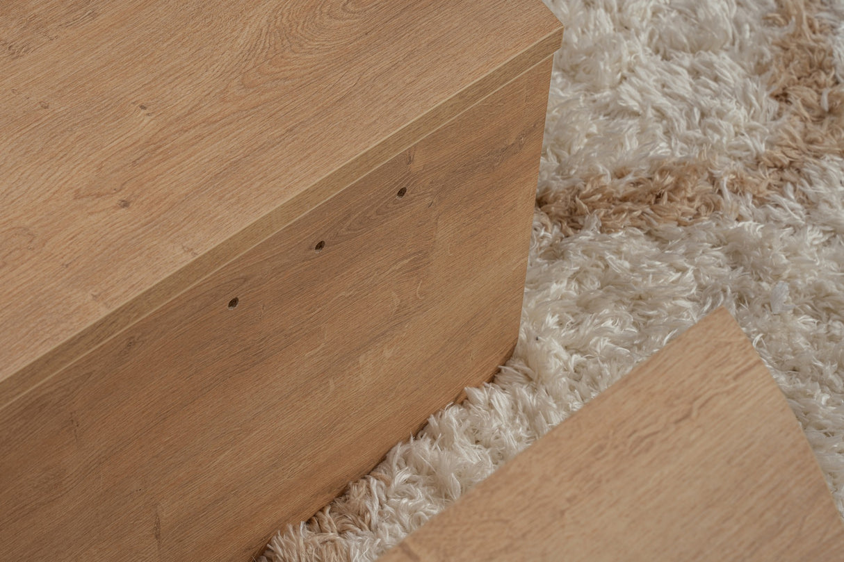 Round Coffee Table Natural 85 cm Melamine Orin 