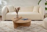 Round Coffee Table Natural 85 cm Melamine Orin 