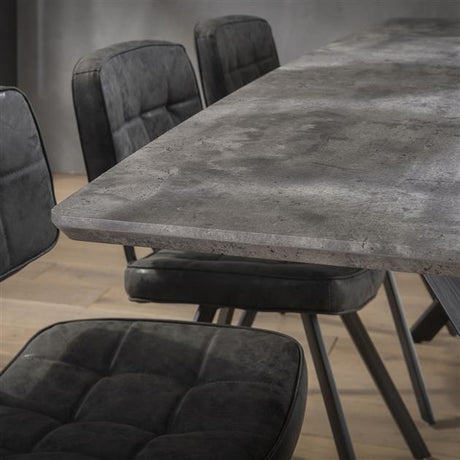 Oval Dining Table Hanna Concrete Look 190x90 cm