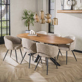 Danish Oval Dining Table Cody Mango Wood 180 cm 
