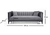 Banken - 3 - zits Bank Trendy Donker Grijs - Dimehouse