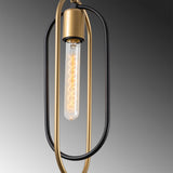 Pendant lamp 3-light Black Gold Metal Dune 