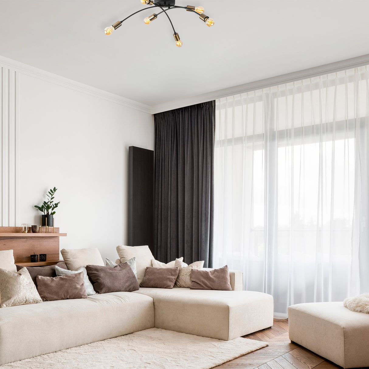 Ceiling lamp Black Metal Zest 