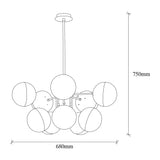 Bronze Glass Pendant Lamp Carina 