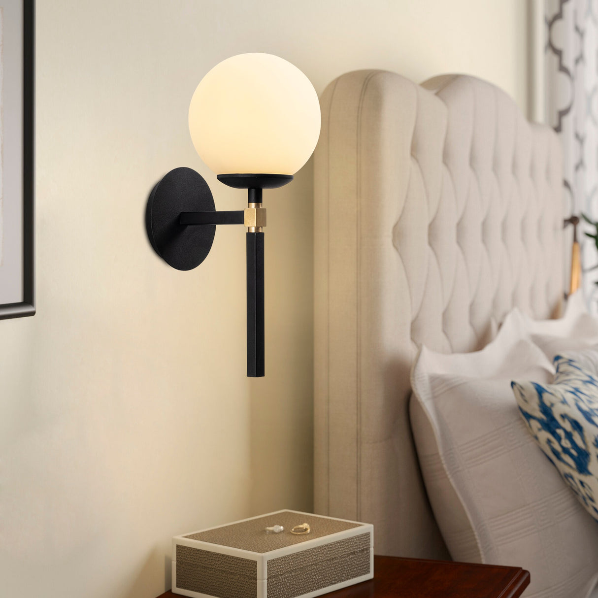 Black Glass Wall Lamp Sereno 