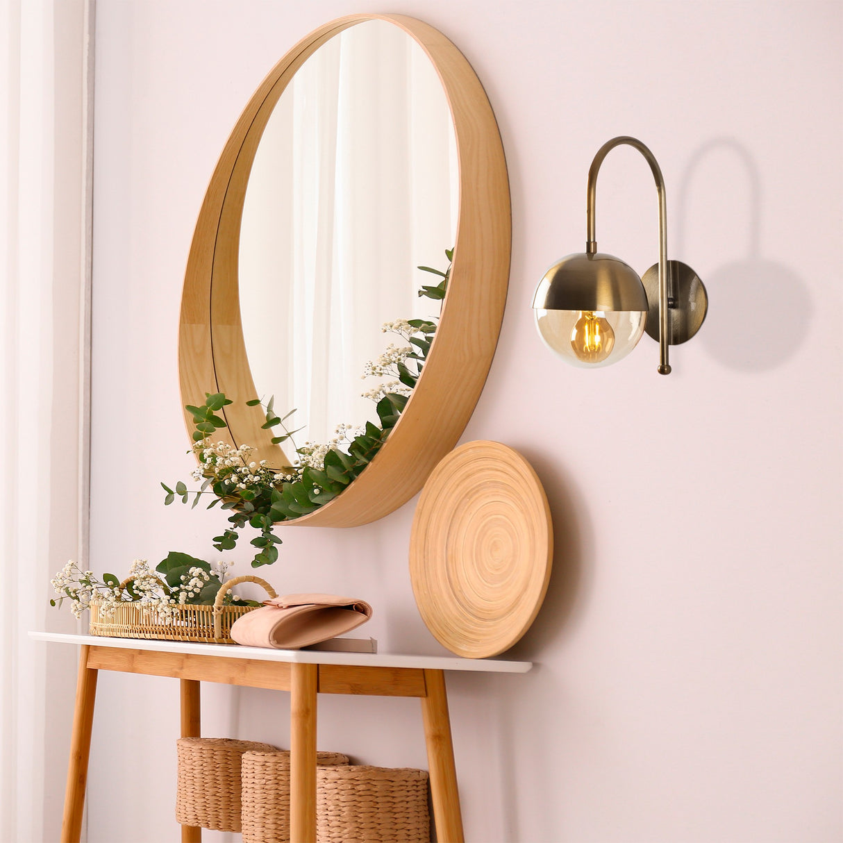 Wandlampen - Wandlamp Bronskleurig Glas Carina - Dimehouse
