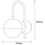 Wandlampen - Wandlamp Bronskleurig Glas Carina - Dimehouse