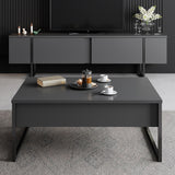 Rectangular Coffee Table Anthracite Luxe 90x60 - Black Frame