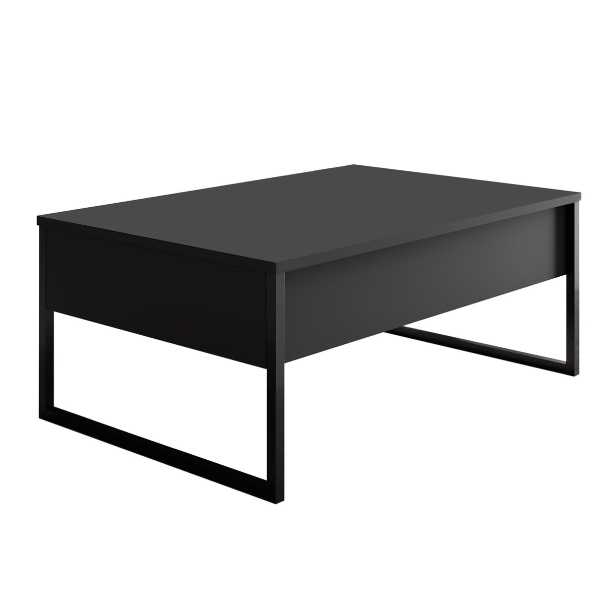 Rectangular Coffee Table Anthracite Luxe 90x60 - Black Frame