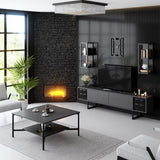Furniture Set Anthracite-Black - Black Line - Coffee Table + TV Furniture