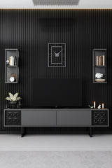 Furniture Set Anthracite-Black - Black Line - Coffee Table + TV Furniture