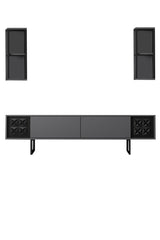 Furniture Set Anthracite-Black - Black Line - Coffee Table + TV Furniture