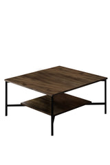 Furniture Set Walnut-Black - Black Line - Coffee Table + TV Furniture