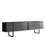 Meubelsets - Meubelset Antraciet Luxe - Salontafel + TV Meubel - Zwart Frame - Dimehouse