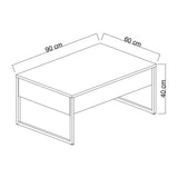 Meubelsets - Meubelset Wit Luxe - Salontafel + TV Meubel - Gouden Frame - Dimehouse