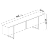 Meubelsets - Meubelset Wit Luxe - Salontafel + TV Meubel - Gouden Frame - Dimehouse