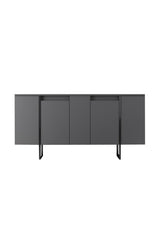 Modern Sideboard Anthracite Luxury 160x80x35 - Black Frame 