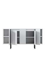 Modern Dresser White Luxury 160x80x35 - Black Frame