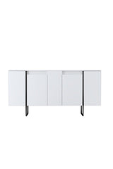 Modern Dresser White Luxury 160x80x35 - Black Frame