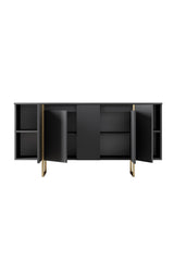 Modern Sideboard Anthracite Luxury 160x80x35 - Golden Frame 