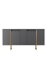 Modern Sideboard Anthracite Luxury 160x80x35 - Golden Frame 