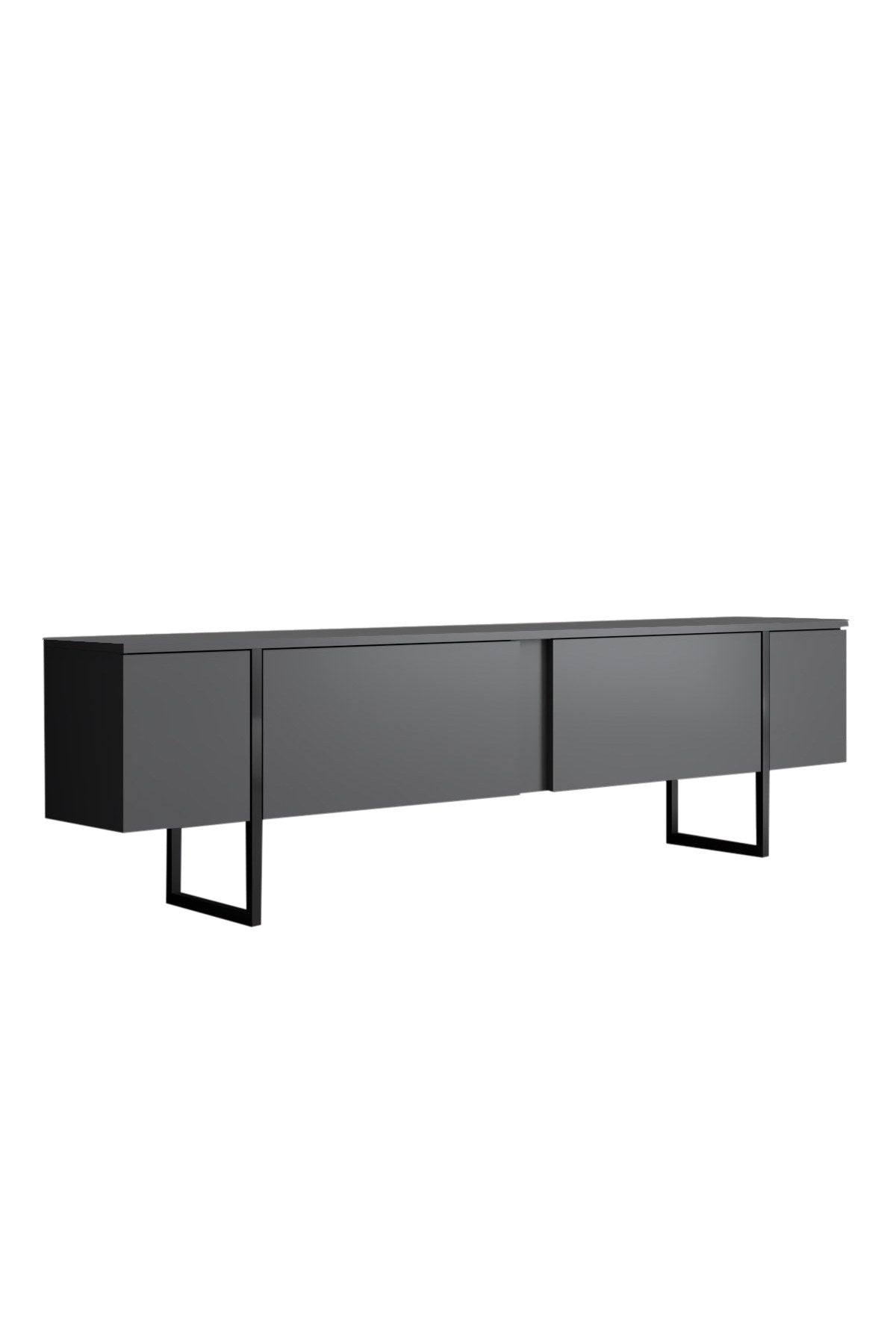 Furniture Set Anthracite Luxe - Coffee Table + TV Cabinet + Dresser - Black Frame