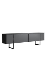 Furniture Set Anthracite Luxe - Coffee Table + TV Cabinet + Dresser - Black Frame