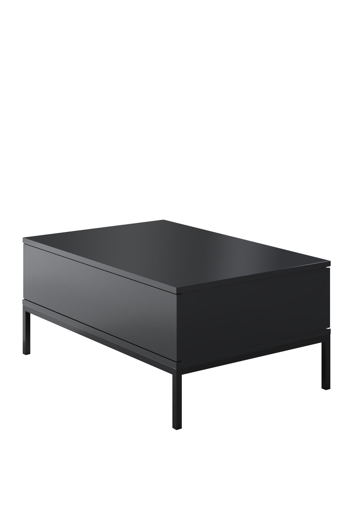 Rectangular Coffee Table Anthracite Lord 90x60 - Black Frame