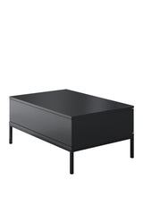 Rectangular Coffee Table Anthracite Lord 90x60 - Black Frame