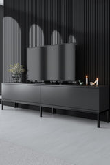 Furniture Set Anthracite Lord - Coffee Table + TV Furniture + Dressoir - Black Frame