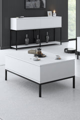 Furniture Set White Lord - Coffee Table + TV Cabinet + Sideboard - Black Frame