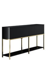 Furniture Set Black Lord - Coffee Table + TV Cabinet + Dresser - Golden Frame