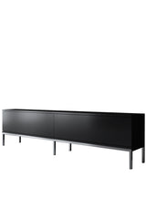 Furniture Set Black Lord - Coffee Table + TV Cabinet + Sideboard - Silver Frame