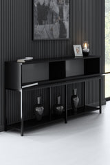 Modern Dresser Black Lord 150x30x80 - Two Compartments