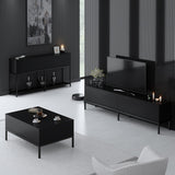 Furniture Set Black Lord - Coffee Table + TV Cabinet + Dresser - Black Frame