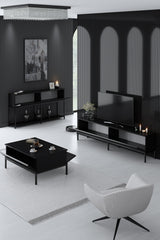 Furniture Set Black Lord - Coffee Table + TV Cabinet + Dresser - Black Frame