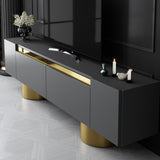 TV cabinet Anthracite Bohem 180x50x30 - Golden Frame