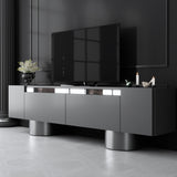 TV cabinet Anthracite Bohem 180x50x30 - Silver frame