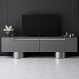 TV cabinet Anthracite Bohem 180x50x30 - Silver frame