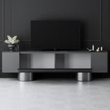 TV cabinet Anthracite Bohem 180x50x30 - Silver frame