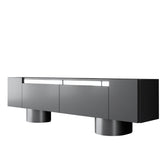 TV cabinet Anthracite Bohem 180x50x30 - Silver frame