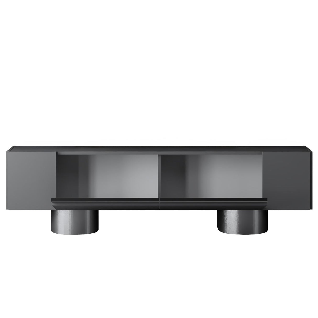 TV cabinet Anthracite Bohem 180x50x30 - Silver frame