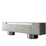 TV cabinet Travertine Bohem 180x50x30 - Silver frame